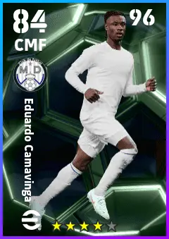 Eduardo Camavinga eFootball 2026 player card — 84 OVR CMF
