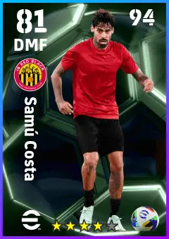 Samu Costa eFootball 2026 player card — 81 OVR DMF