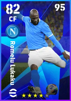 Romelu Lukaku eFootball 2026 player card — 82 OVR CF