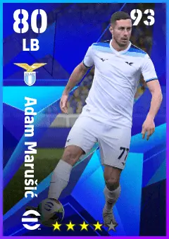 Adam Marusic eFootball 2026 player card — 80 OVR LB