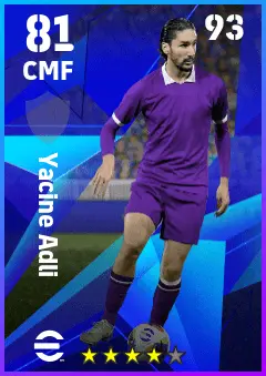 Yacine Adli eFootball 2026 player card — 81 OVR CMF
