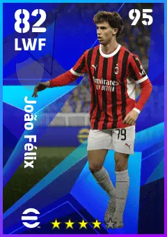 Joao Felix eFootball 2026 player card — 82 OVR LWF