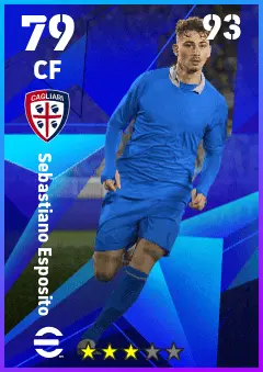Sebastiano Esposito eFootball 2026 player card — 79 OVR CF
