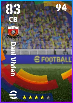 Dani Vivian eFootball 2026 player card — 83 OVR CB