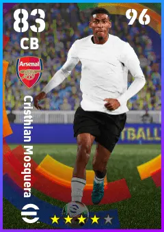 Cristhian Mosquera eFootball 2026 player card — 83 OVR CB