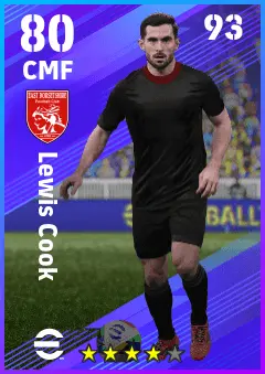 Lewis Cook eFootball 2026 player card — 80 OVR CMF