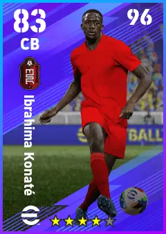 Ibrahima Konate eFootball 2026 player card — 83 OVR CB