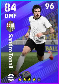 Sandro Tonali eFootball 2026 player card — 84 OVR DMF