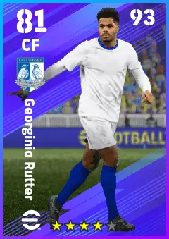 Georginio Rutter eFootball 2026 player card — 81 OVR CF