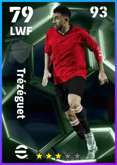 Trezeguet eFootball 2026 player card — 79 OVR LWF