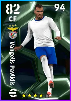 Vangelis Pavlidis eFootball 2026 player card — 82 OVR CF