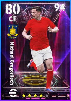 Michael Gregoritsch eFootball 2026 player card — 80 OVR CF