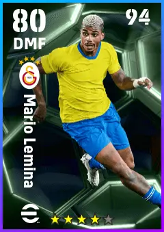 Mario Lemina eFootball 2026 player card — 80 OVR DMF