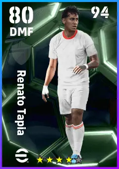 Renato Tapia eFootball 2026 player card — 80 OVR DMF
