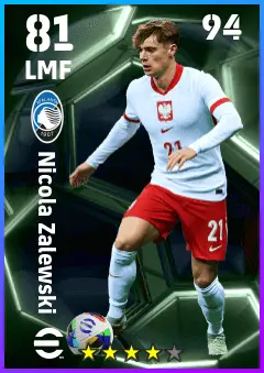 Nicola Zalewski eFootball 2026 player card — 81 OVR LMF