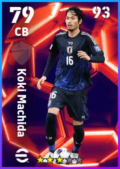 Koki Machida eFootball 2026 player card — 79 OVR CB