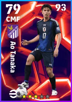 Ao Tanaka eFootball 2026 player card — 79 OVR CMF