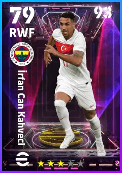 Irfan Can Kahveci eFootball 2026 player card — 79 OVR RWF