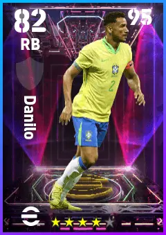 Danilo eFootball 2026 player card — 82 OVR RB