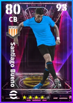 Santiago Bueno eFootball 2026 player card — 80 OVR CB