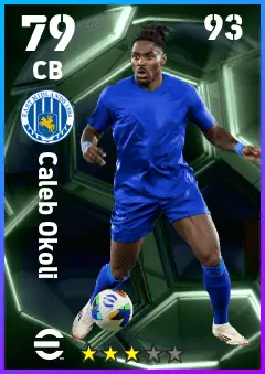 Caleb Okoli eFootball 2026 player card — 79 OVR CB