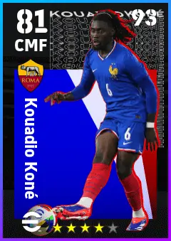 Kouadio Kone eFootball 2026 player card — 81 OVR CMF