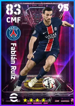 Fabian Ruiz eFootball 2026 player card — 83 OVR CMF
