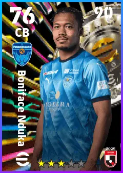 Boniface Nduka eFootball 2026 player card — 76 OVR CB