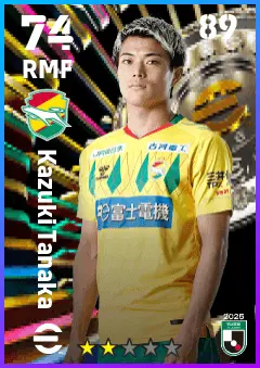 Kazuki Tanaka eFootball 2026 player card — 74 OVR RMF
