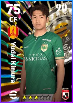 Yudai Kimura eFootball 2026 player card — 75 OVR CF