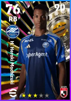 H. Heroki Mochizuki eFootball 2026 player card — 76 OVR RB