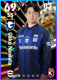 Gaku Nawata eFootball 2026 player card — 69 OVR SS