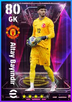 Altay Bayindir eFootball 2026 player card — 80 OVR GK