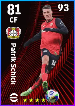 Patrik Schick eFootball 2026 player card — 81 OVR CF