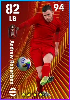 Andrew Robertson eFootball 2026 player card — 82 OVR LB