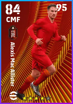 Alexis Mac Allister eFootball 2026 player card — 84 OVR CMF