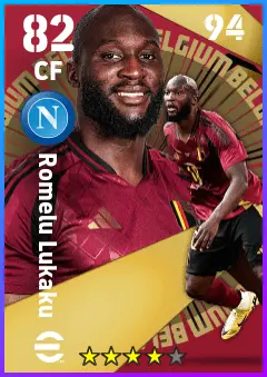 Romelu Lukaku eFootball 2026 player card — 82 OVR CF