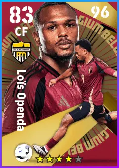 Lois Openda eFootball 2026 player card — 83 OVR CF