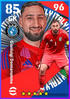 Gianluigi Donnarumma eFootball 2026 player card — 85 OVR GK