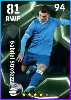 Gabriel Strefezza eFootball 2026 player card — 81 OVR RWF