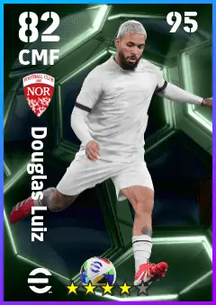 Douglas Luiz eFootball 2026 player card — 82 OVR CMF
