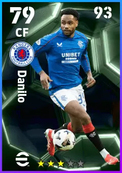 Danilo eFootball 2026 player card — 79 OVR CF
