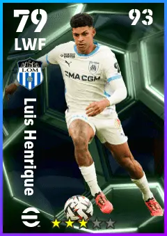 Luis Henrique eFootball 2026 player card — 79 OVR LWF
