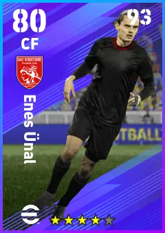 Enes Unal eFootball 2026 player card — 80 OVR CF