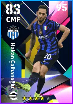 Hakan Calhanoglu eFootball 2026 player card — 83 OVR CMF