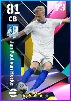 Jan Paul van Hecke eFootball 2026 player card — 81 OVR CB