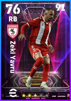 Zeki Yavru eFootball 2026 player card — 76 OVR RB