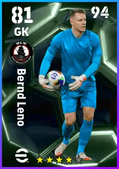 Bernd Leno eFootball 2026 player card — 81 OVR GK