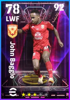 John Baggio eFootball 2026 player card — 78 OVR LWF