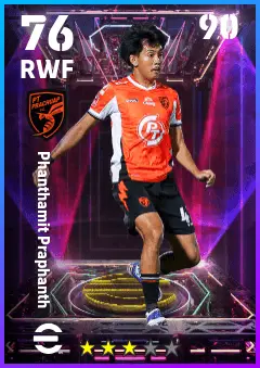 Phanthamit Praphanth eFootball 2026 player card — 76 OVR RWF
